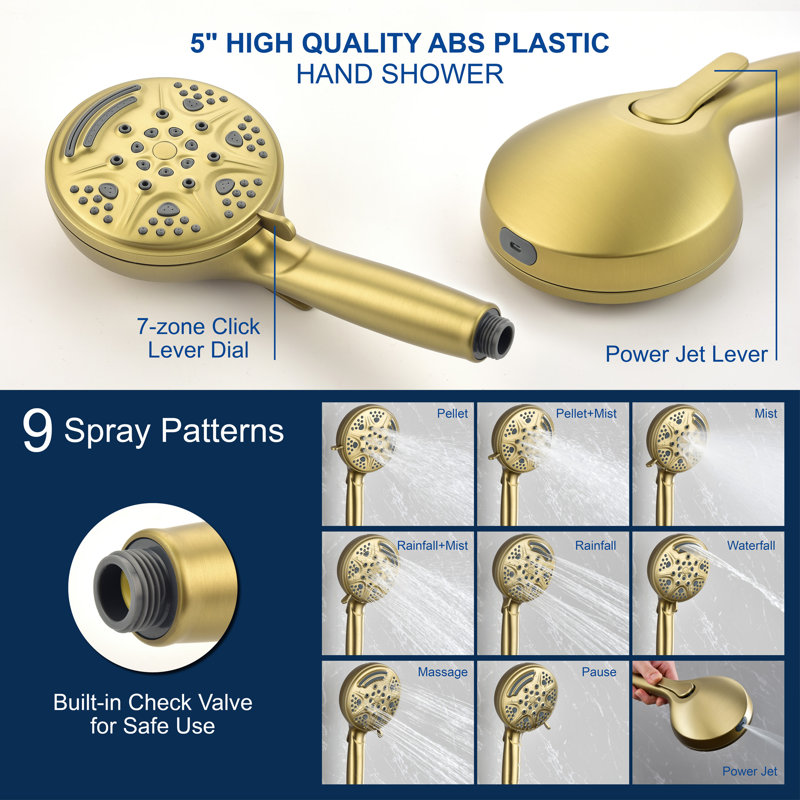 SHAMANDA Complete Shower System with Rough inValve Wayfair